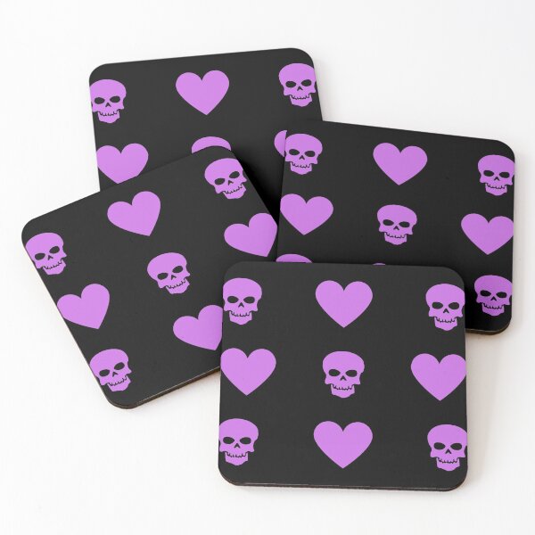 Item preview, Purple Skulls and Hearts  designed and sold by rachelchanel21.