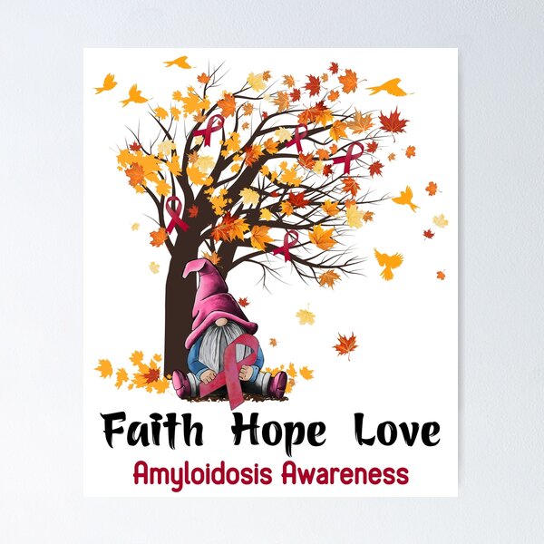 Item preview, Amyloidosis Awareness Faith Hope Love designed and sold by GennieShop.