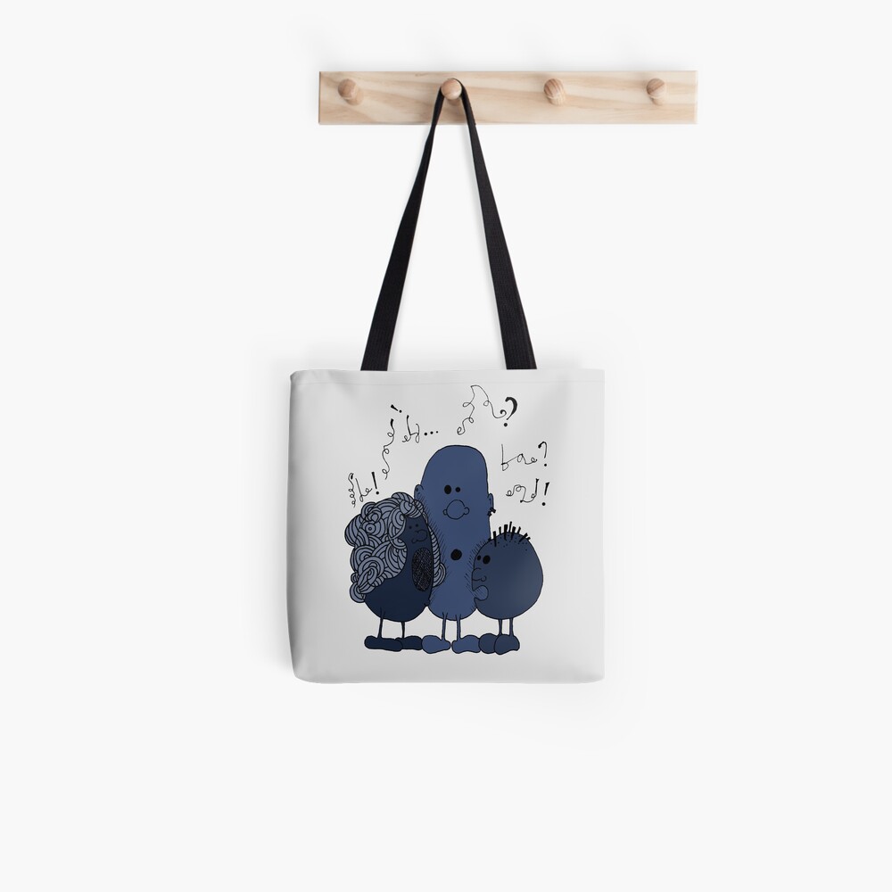 Blue beans speaking Tote Bag