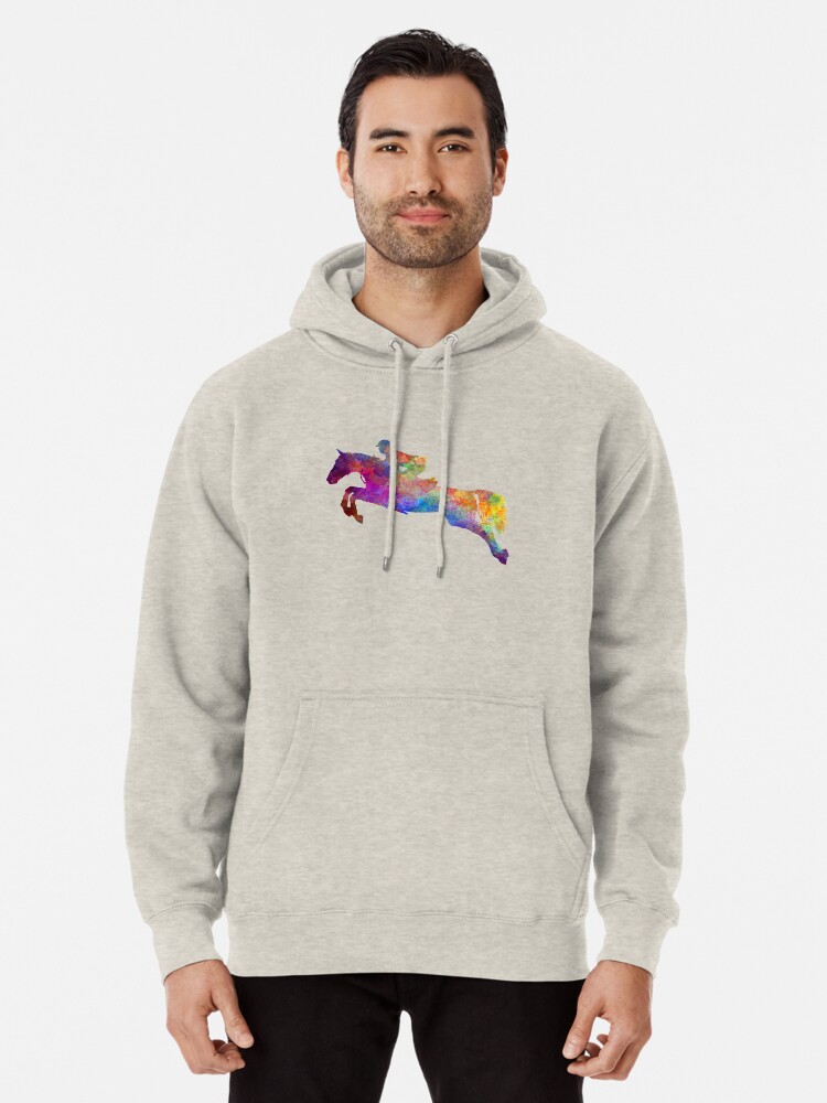 Alternate view of Horse show 06 in watercolor Pullover Hoodie