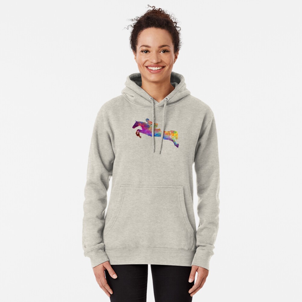 Horse show 06 in watercolor Pullover Hoodie