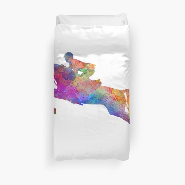 Horse show 06 in watercolor Duvet Cover