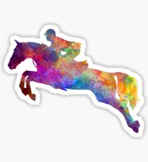 Horse show 06 in watercolor Sticker