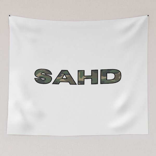 Item preview, Stay At Home Dad SAHD Green Woodland Camo (Black Outline Design) designed and sold by modernfamgear.