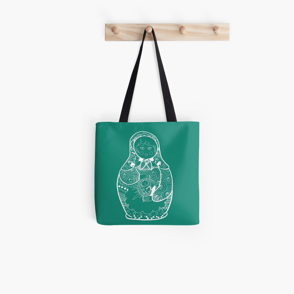 matriochka white Tote Bag