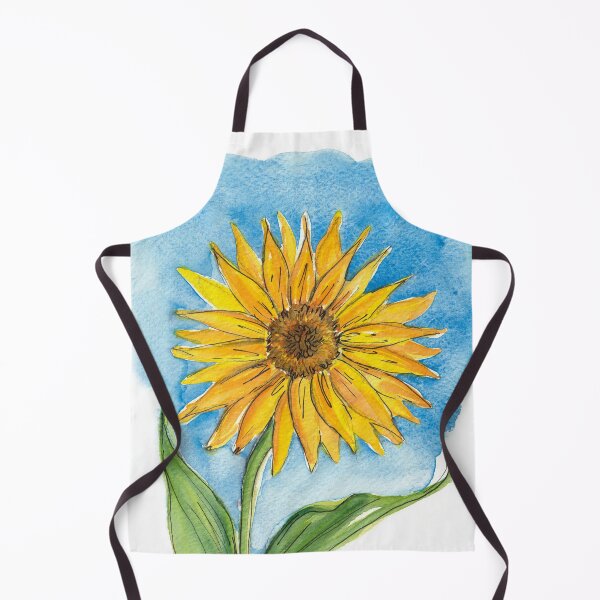 Aperçu de l'œuvre Dessin à l'aquarelle de tournesol - illustration du pouvoir des fleurs créée et vendue par happyartworld.