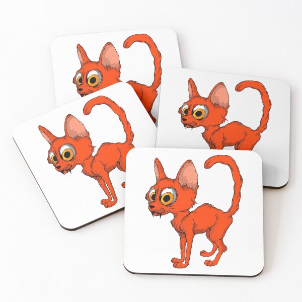 Item preview, Red Scary Cat Cartoon - For Cat Owners designed and sold by VikGen.
