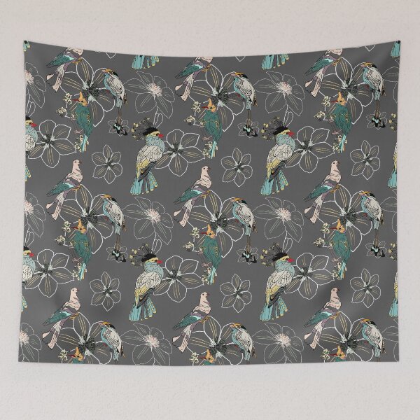 Item preview, garden with exotic birds designed and sold by Anastasiia Yurevych.