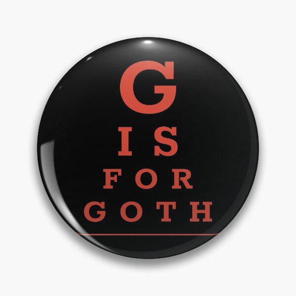 Item preview, Pop culture eye chart - G is for goth  designed and sold by Popalt.