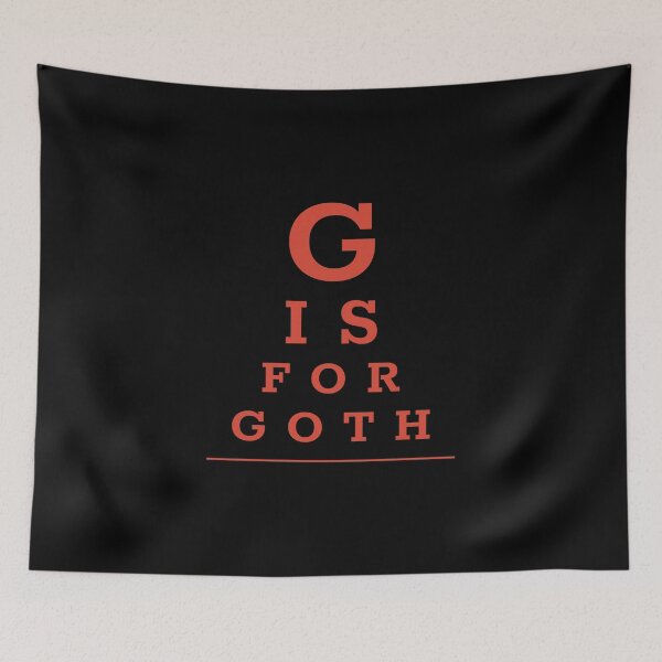 Item preview, Pop culture eye chart - G is for goth  designed and sold by Popalt.