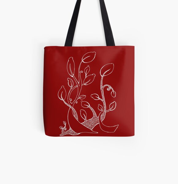 Spiral Plant All Over Print Tote Bag