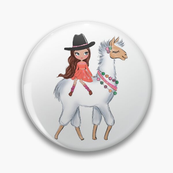 Item preview, Boho style cute girl with llama girly illustration 2 designed and sold by Lalanacliparts.