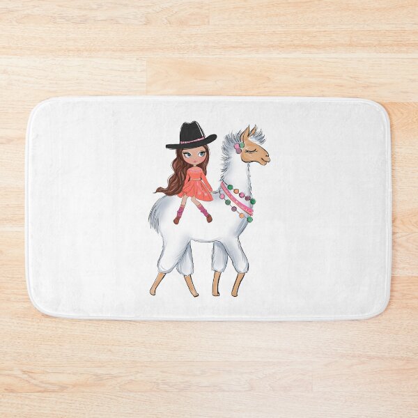 Item preview, Boho style cute girl with llama girly illustration 2 designed and sold by Lalanacliparts.