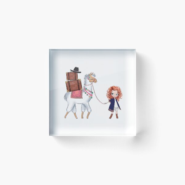 Item preview, Boho style cute girl with llama girly illustration 1 designed and sold by Lalanacliparts.