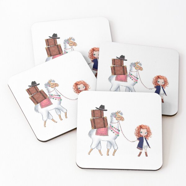 Item preview, Boho style cute girl with llama girly illustration 1 designed and sold by Lalanacliparts.