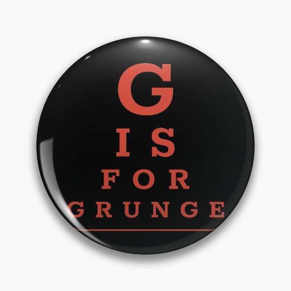 Item preview, Pop culture eye chart - G is for grunge designed and sold by Popalt.