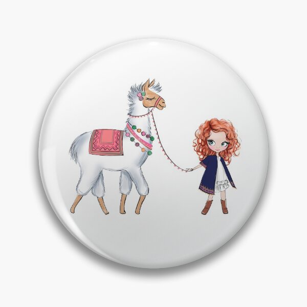 Item preview, Boho style cute girl with llama girly illustration 3 designed and sold by Lalanacliparts.