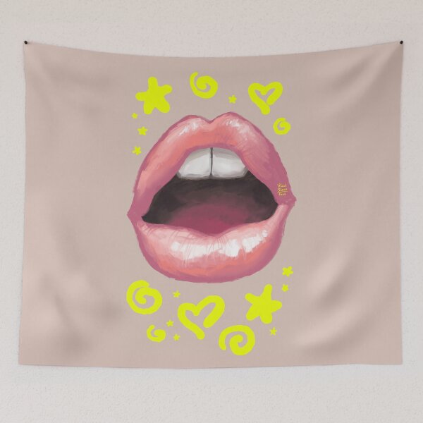 Item preview, Beautiful fashion lips. Sweet lovely sexy cute kiss. designed and sold by RukkiZukkiArt.