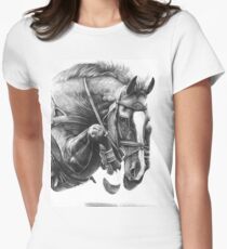 Catching Air - Showjumping Horse Women's Fitted T-Shirt