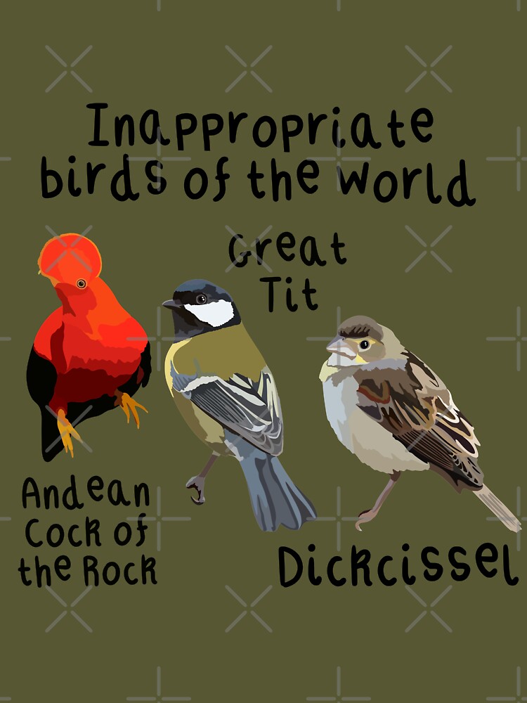 Inappropriate Birds Of The World  Essential T-Shirt for Sale by thezoogirl