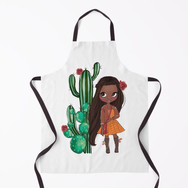 Item preview, Boho style cute girl with cactus girly illustration 1 designed and sold by Lalanacliparts.