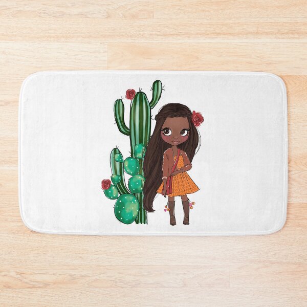 Item preview, Boho style cute girl with cactus girly illustration 1  designed and sold by Lalanacliparts.