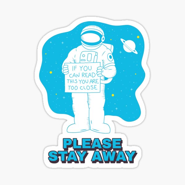Social distancing astronaut Sticker