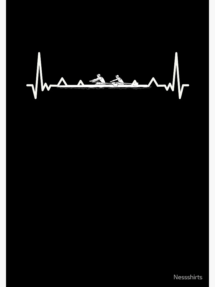 Thumbnail 3 of 3, Journal, Heartbeat Rowing Rower Rowing Boat Loves Boat Racing designed and sold by Nessshirts.