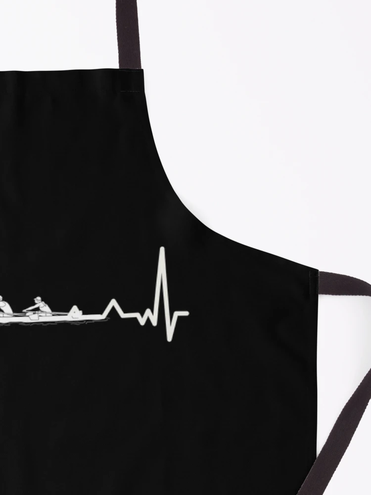 Thumbnail 3 of 6, Apron, Heartbeat Rowing Rower Rowing Boat Loves Boat Racing designed and sold by Nessshirts.