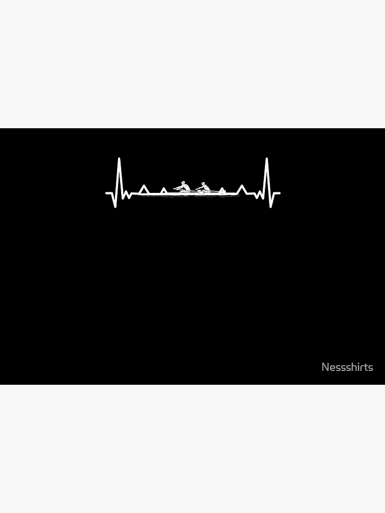 Thumbnail 6 of 6, Bath Mat, Heartbeat Rowing Rower Rowing Boat Loves Boat Racing designed and sold by Nessshirts.