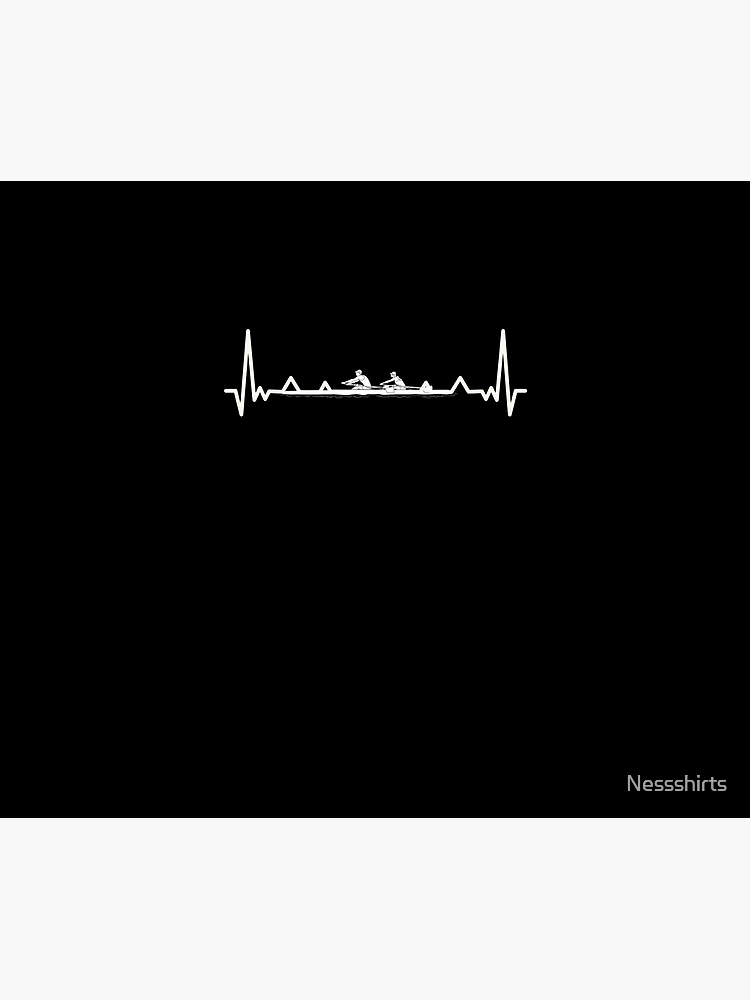 Thumbnail 6 of 6, Throw Blanket, Heartbeat Rowing Rower Rowing Boat Loves Boat Racing designed and sold by Nessshirts.
