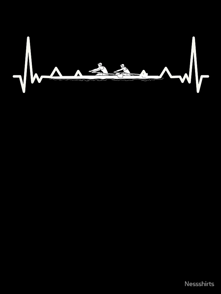 Thumbnail 3 of 3, Scarf, Heartbeat Rowing Rower Rowing Boat Loves Boat Racing designed and sold by Nessshirts.