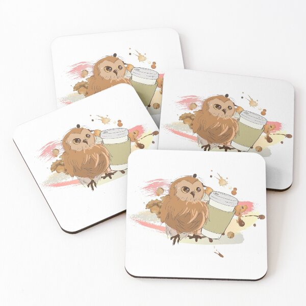Item preview, Owl and coffee designed and sold by hexchen09.