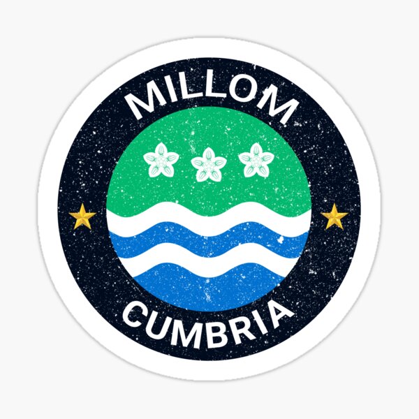 Aperçu de l'œuvre Millom - Drapeau Cumbrie créée et vendue par Cumbria Guru.