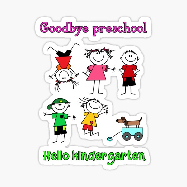 Download Hello Kindergarten Stickers Redbubble