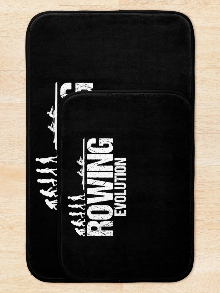 Thumbnail 5 of 6, Bath Mat, Rowing Evolution Rower Rowing Boat Loves Rowing designed and sold by Nessshirts.
