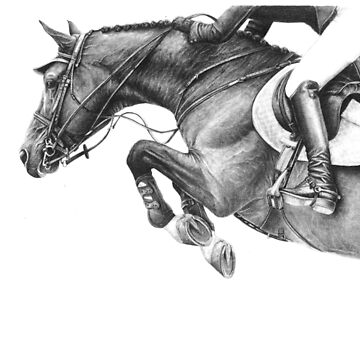 Aperçu de l'œuvre Flick - Cheval de saut d'obstacles de r-henderson-art