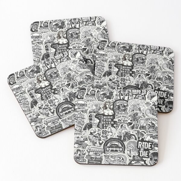 Item preview, Sticker bomb IV black and white designed and sold by Madventures South Australia.