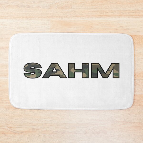 Item preview, Stay At Home Mom SAHM Green Woodland Camo (Black Outline Design) designed and sold by modernfamgear.