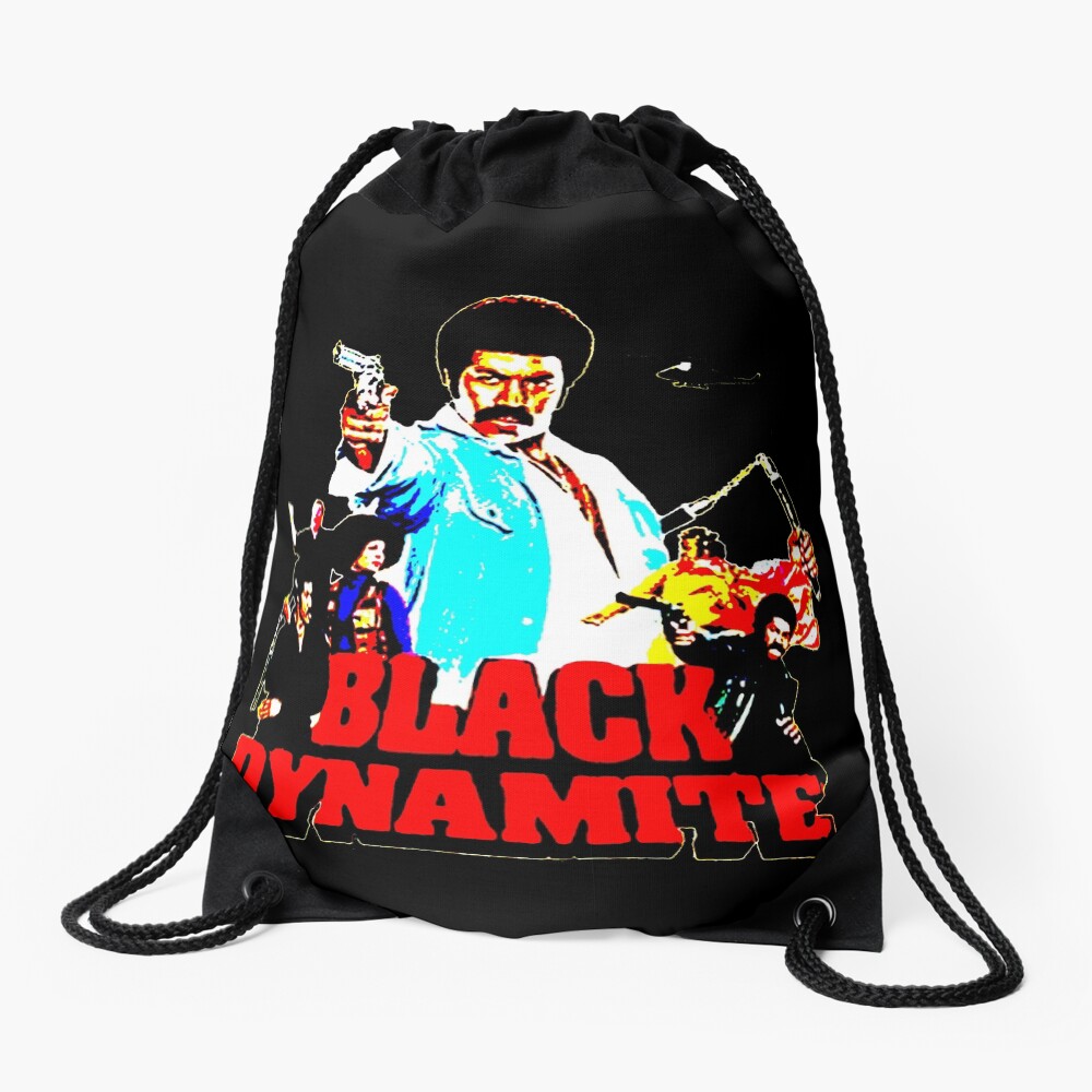 Black Dynamite Drawstring Bag