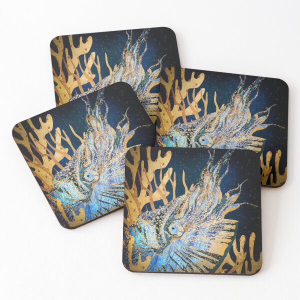 Item preview, Nautilus - Abstract Metallic Nautilus in a Coral Reef designed and sold by JackMoreh.