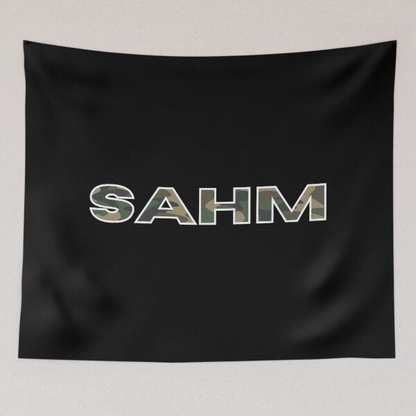 Item preview, Stay At Home Mom SAHM Green Woodland Camo (White Outline Design) designed and sold by modernfamgear.