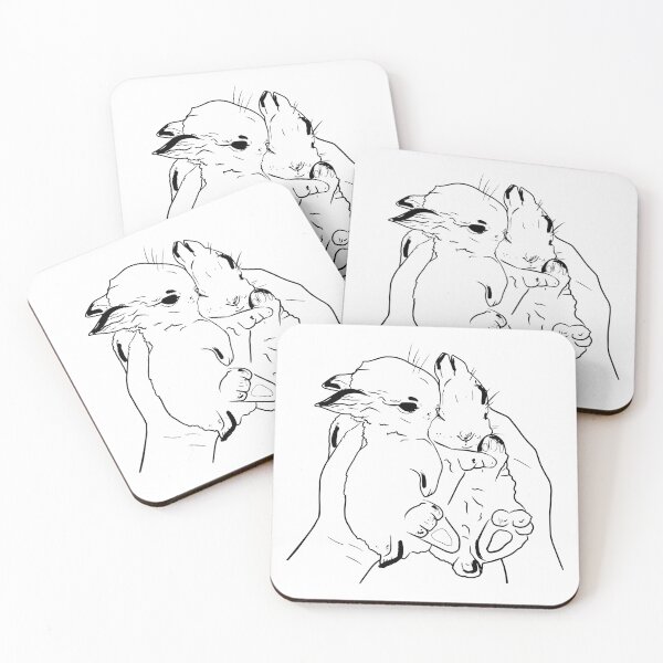 Item preview, rabbits in hands designed and sold by Anastasiia Yurevych.