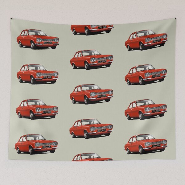 Item preview, Ford Escort Mk 1 in carnival red designed and sold by candc-retro.