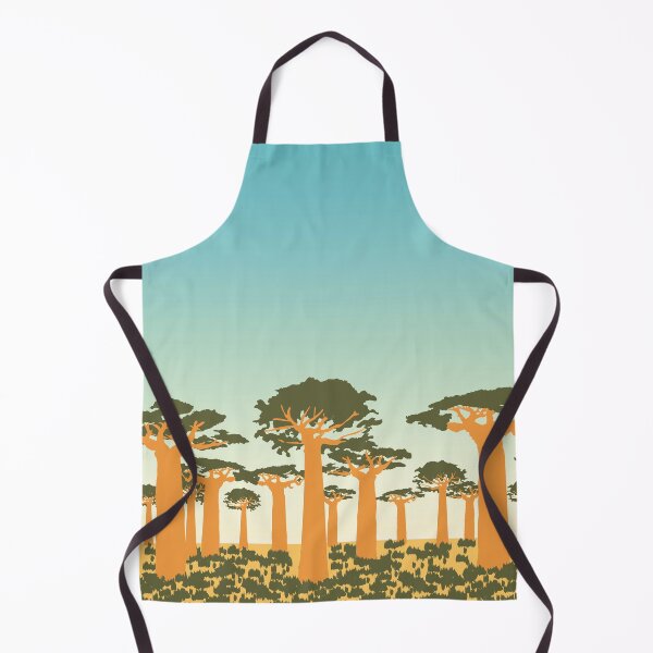 Item preview, Graphic art African landscape with baobab trees designed and sold by CiniArt.
