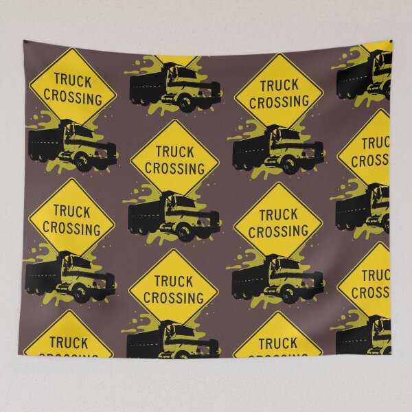 Item preview, Truck Crossing Sign in Yellow  designed and sold by Mary Maple.