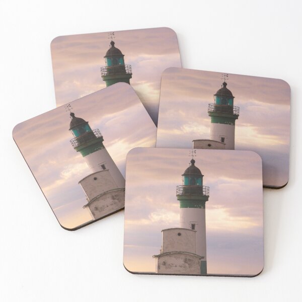 Item preview, Lighthouse of Le Treport in Normandy under stormy skys designed and sold by Ann Biddlecombe.