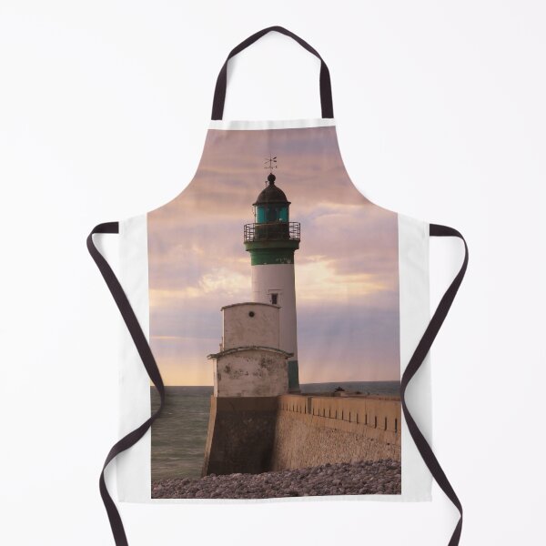 Item preview, Lighthouse of Le Treport in Normandy under stormy skys designed and sold by Ann Biddlecombe.