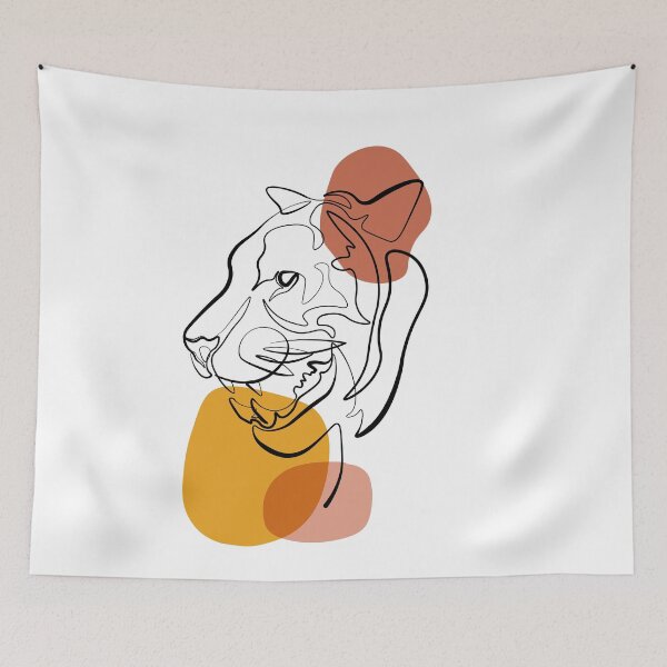 Item preview, Simple continuous line tiger designed and sold by Momixzaaa.