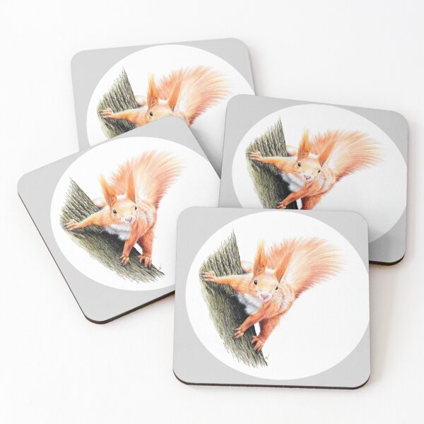 Item preview, Red squirrel Drawing (grey) designed and sold by SandraWarmerdam.